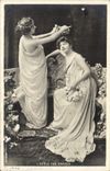 VINTAGE POSTCARD Fantasy Women the school of the graces