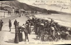 CPA Ane Mule Menton Anieres mentionnaises 