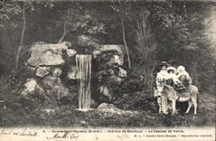 CPA Ane Mule Auvers Saint Georges Chateau de Gravelle La cascade de Vintue 