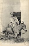 CPA Ane Mule Marseille Exposition coloniale 1906 La promenade a ane par l'Arbi Tunisien