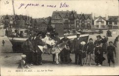 CPA Ane Mule Berck Plage Sur la plage 