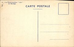 CPA Fantaisie Illustrateur Le contre torpilleur Lion en Norvege Bateau 