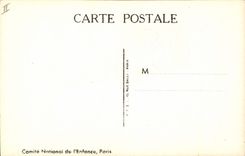 CPA Fantaisie Illustrateur Semaine nationale de l'enfance Le renard et la cigogne 