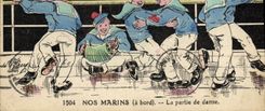 CPA Militaria Nos marins la partie de danse 