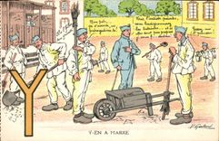 CPA Militaria Y en a marre