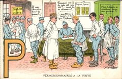VINTAGE POSTCARD Militaria Persons on leave with the visit