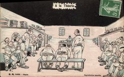 VINTAGE POSTCARD Militaria With the theory