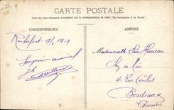 VINTAGE POSTCARD Militaria the car with Q