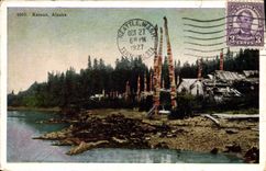 VINTAGE POSTCARD Kassan Alaska Indians
