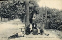 El experimento estratégico y la telegrafía militar Militaria del camino de Suresnes de la POSTAL de la VENDIMIA REMATAN