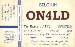 Telegrafía Bélgica ON4LD de la POSTAL de la VENDIMIA