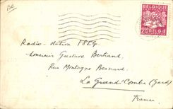 Telegrafía Bélgica ON4LD de la POSTAL de la VENDIMIA