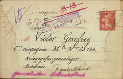 Postcard Sower 10c for Victor Gonfrey Meschede