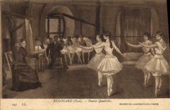 VINTAGE POSTCARD Renouard First squares Musee of Luxembourg Paris