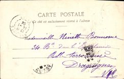 VINTAGE POSTCARD Lecon of Walk Cake Hides Mask