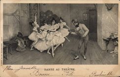 VINTAGE POSTCARD Dance with the theater