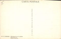 VINTAGE POSTCARD Degas Dancer on the scene