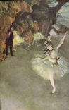 VINTAGE POSTCARD Edgar Degas Dancer on the scene
