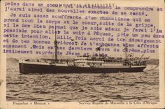 CPA Bateau Paquebot Hoggar Service rapide de Marseille a la Cote d'Afrique