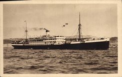 CPA Bateau Paquebot Hoggar Service rapide de Marseille a la Cote d'Afrique Compagnie Fraissinet