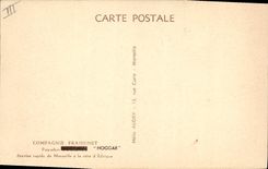CPA Bateau Paquebot Hoggar Service rapide de Marseille a la Cote d'Afrique Compagnie Fraissinet