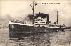VINTAGE POSTCARD Boat Ionie Co Package
