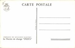 CPA Bateau Compagnie des Messageries Maritimes Le navire de charge Indus 