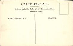 CPA Bateau Paquebot Ile de France Service Le Havre Plymouth New York