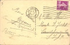 VINTAGE POSTCARD Boat Steamer Le Havre Ile de France