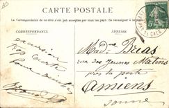 VINTAGE POSTCARD Boulogne Boat on Sea Invicta Under pressure