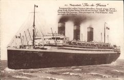 CPA Bateau Paquebot Ile de France 
