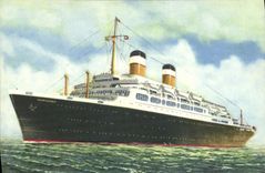 VINTAGE POSTCARD Boat Steamer S Independence and S Constitution