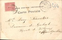 VINTAGE POSTCARD Fantaisie Napoleon 1st close friend a lady of the court walks the king of Rome