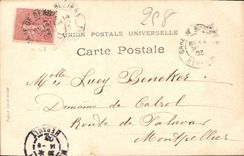 VINTAGE POSTCARD Fantaisie Napoleon 1st close friend the empress Marie Louise comes to seek her son