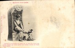 VINTAGE POSTCARD Fantasy History of a crab Woman