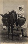 CPA Ane Mule Les Sables d'Olonne Nos Sablaises montent a bourrin 