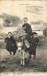 CPA Ane Mule Aux marais vendeens Femme Enfants