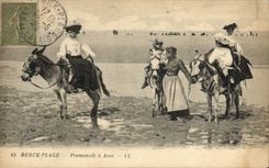CPA Ane Mule Berck Plage Promenade a anes 