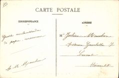 VINTAGE POSTCARD Ane Mule Vichy Promenade has asses on the quays of Allier