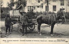 CPA Voiture reservoir Armees anglaise et indienne Militaria
