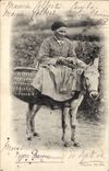 CPA Ane Mule Paysanne 