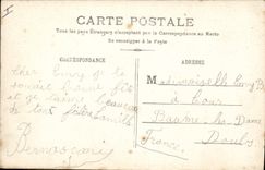 VINTAGE POSTCARD Child Goat Goat