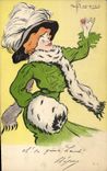 VINTAGE POSTCARD Fantasy Illustrator Rejane Gabrielle Quina-Laroche