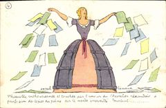 VINTAGE POSTCARD Fantasy Illustrator Miss Phoeuille de Kharbone