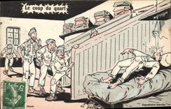 CPA Militaria le coup du quart