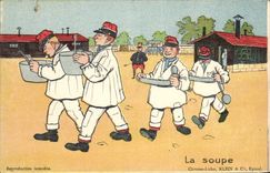 CPA Militaria La soupe