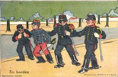 CPA Militaria En bordee