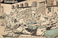 VINTAGE POSTCARD Militaria a good joke