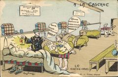 VINTAGE POSTCARD Militaria With the barracks