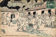 CPA Militaria Les deux freres